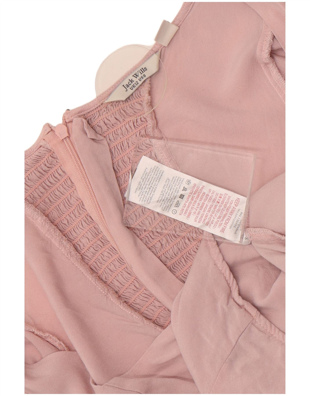 Jack Wills Blusa corta para mujer UK 42 Viscosa rosa mediana