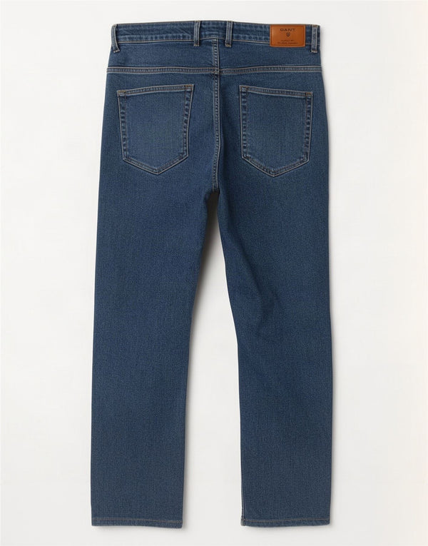 Gant Vaqueros rectos Jason de corte regular para hombre W35 L28 Azul