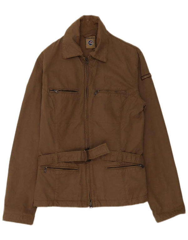 Napapijri Chaqueta utilitaria Geographic para mujer UK 40 XL Algodón caqui