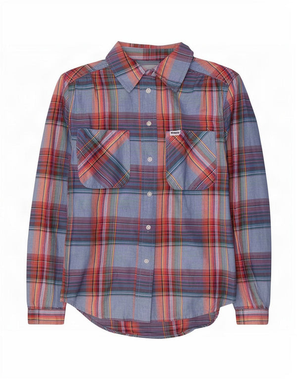 Wrangler Camisa holgada para mujer UK 6 XS Algodón a cuadros multicolor