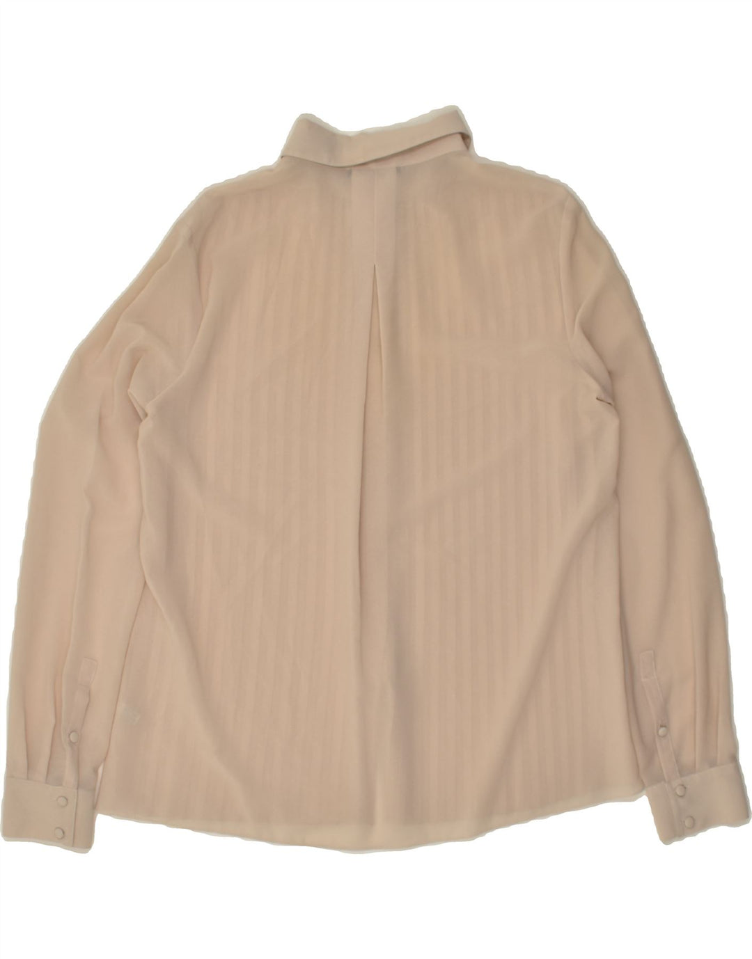PINKO Blusa camisera transparente de gran tamaño para mujer UK 10 Small Beige