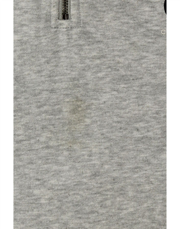 CALVIN KLEIN JEANS Sudadera con cuello y cremallera para hombre Jumper Gris medio