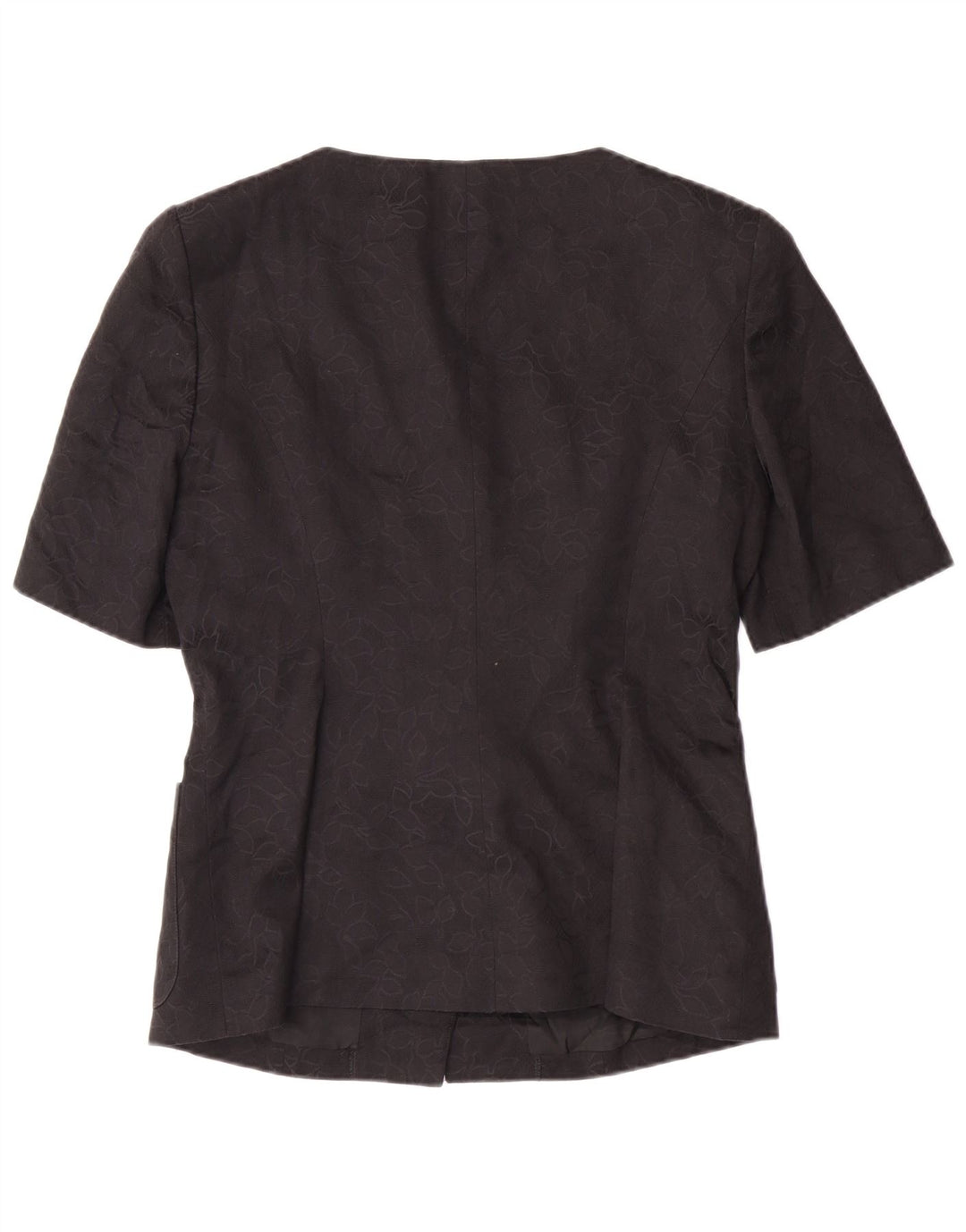 GUY LAROCHE Chaqueta blazer de manga corta para mujer EU 42 Grande Negro Clásico