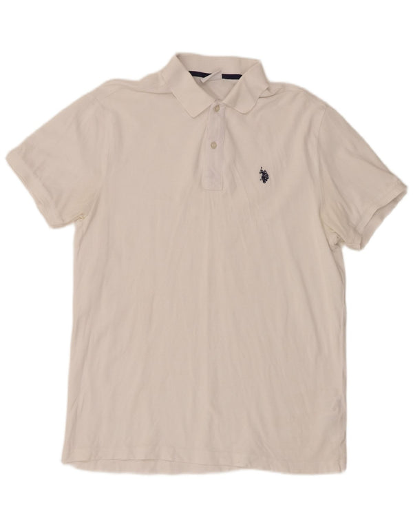 Asociación de Polo de EE. UU. Camisa Hombre Grande Algodón Blanco