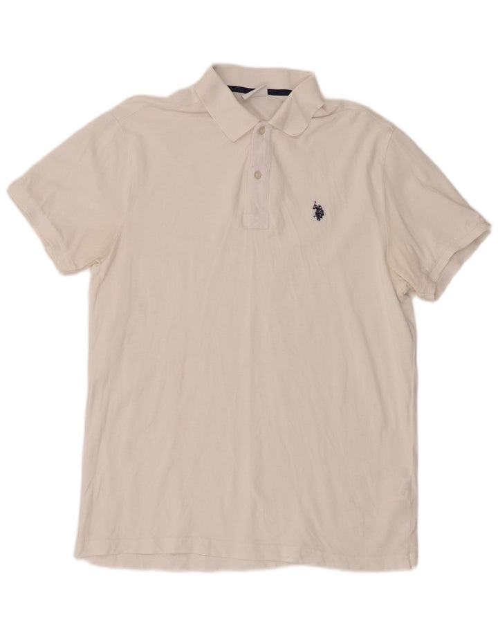 Asociación de Polo de EE. UU. Camisa Hombre Grande Algodón Blanco