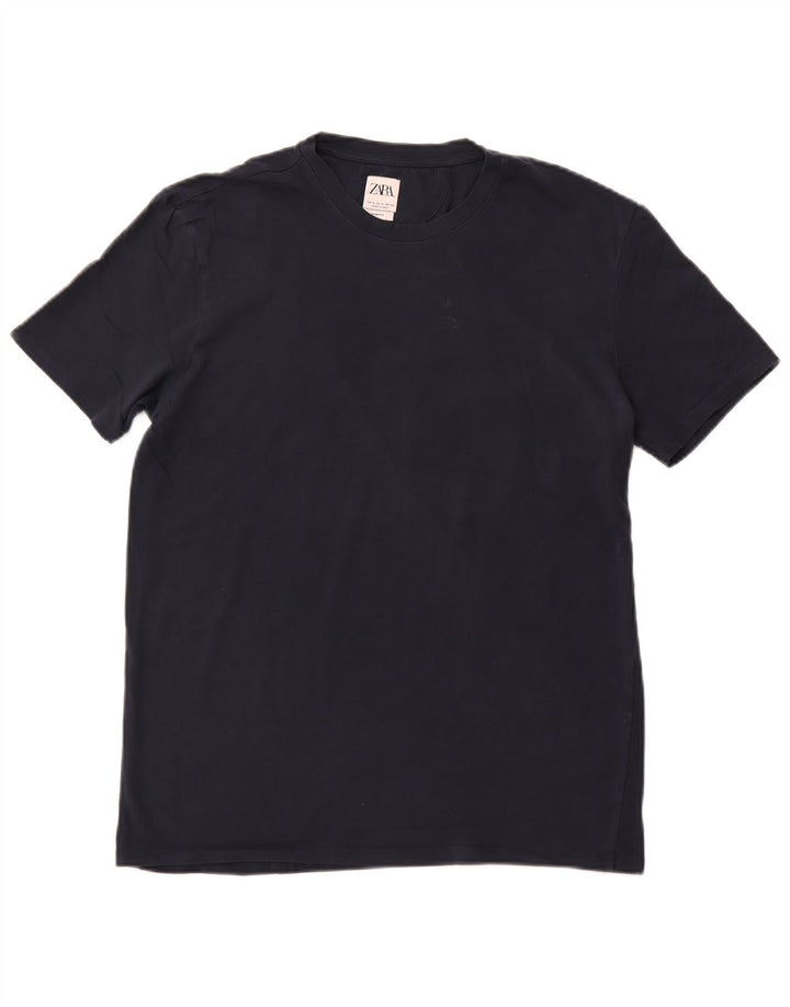 Zara Hombre Camiseta Slim Fit Top XL Azul Marino