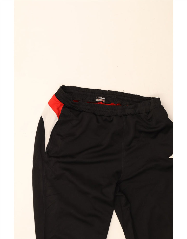 KAPPA Mens Tracksuit Trousers XL Black Colourblock Polyester Vintage Kappa and Second-Hand Kappa from Messina Hembry 
