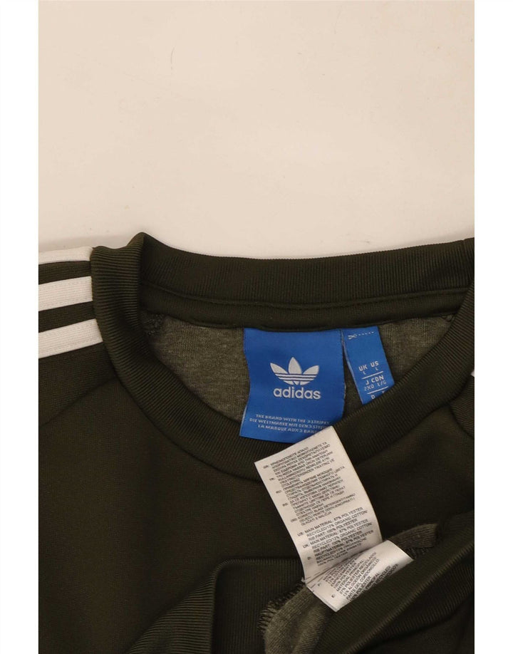 Adidas Hombre Sudadera Jumper Large Caqui Poliéster