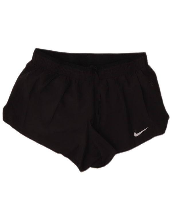 Nike - Pantalones cortos deportivos Dri Fit para mujer, talla 40, talla grande, poliéster negro