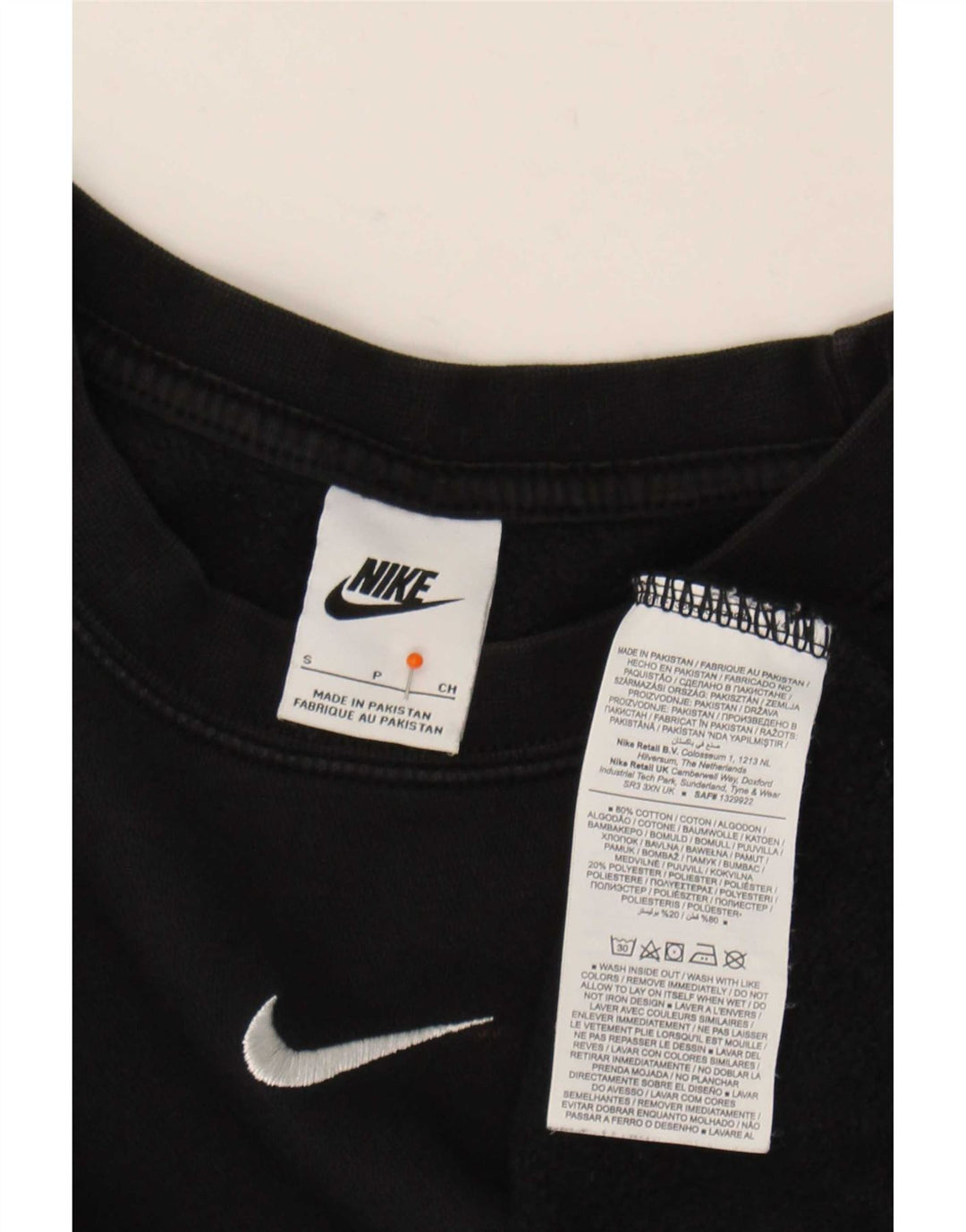 Nike - Sudadera extragrande para mujer, talla 10, algodón negro pequeño