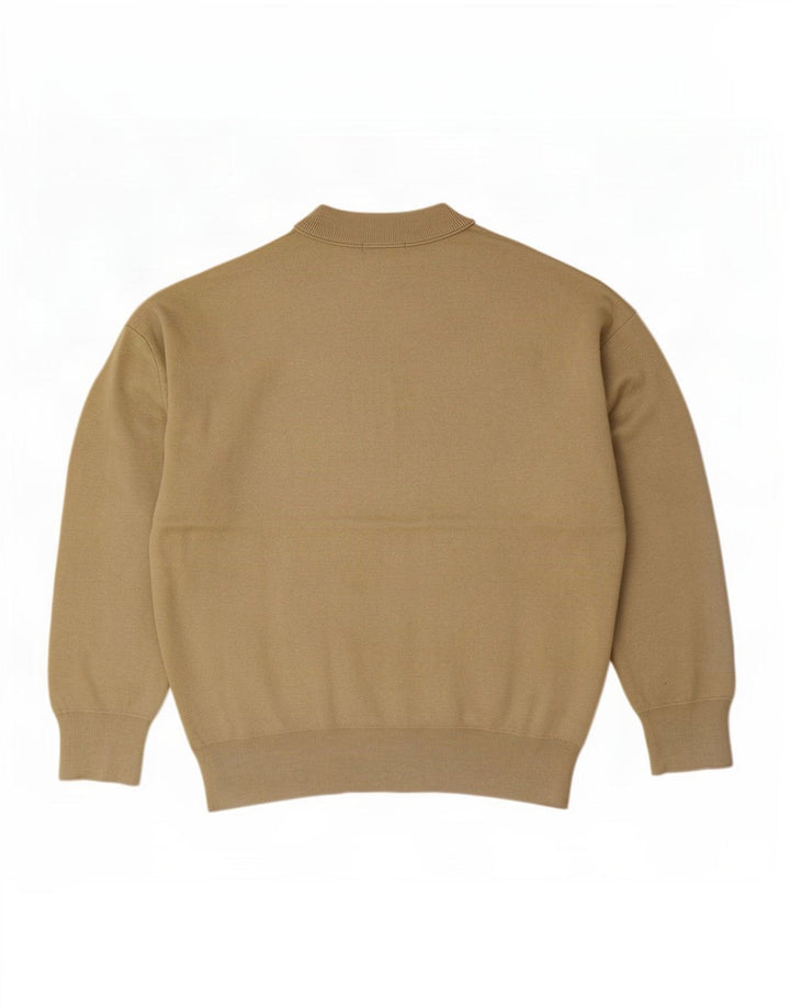 Zara Hombre Jersey De Cuello Redondo Jersey Grande Caqui