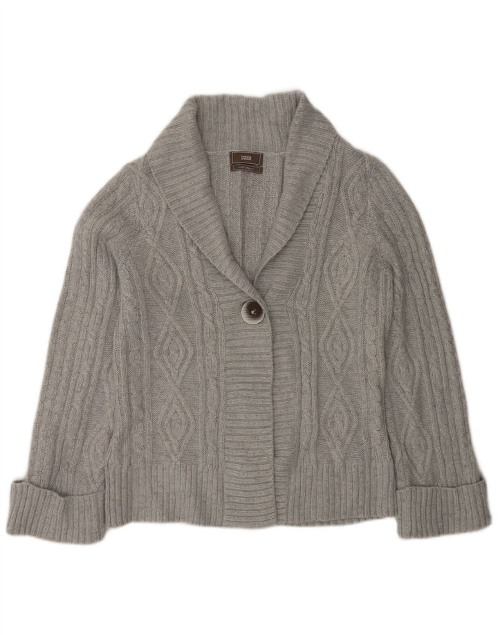 Marks & Spencer Suéter Cárdigan para Mujer Reino Unido 12 Acrílico Gris Medio