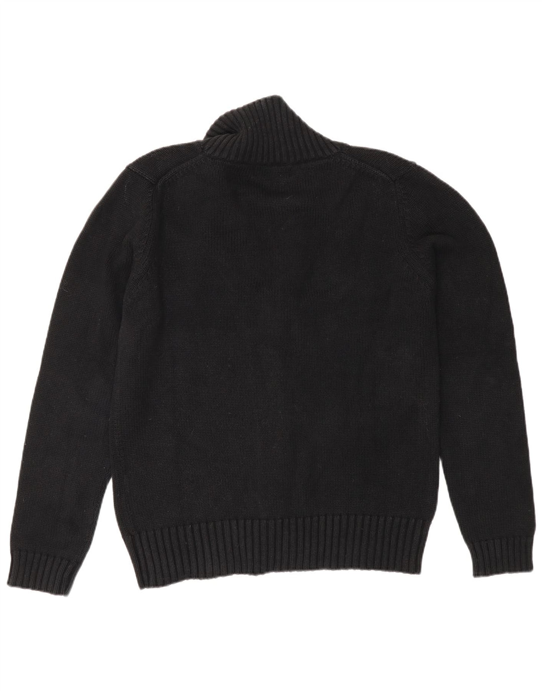 Zara Hombre Cárdigan Suéter Medio Algodón Negro Clásico