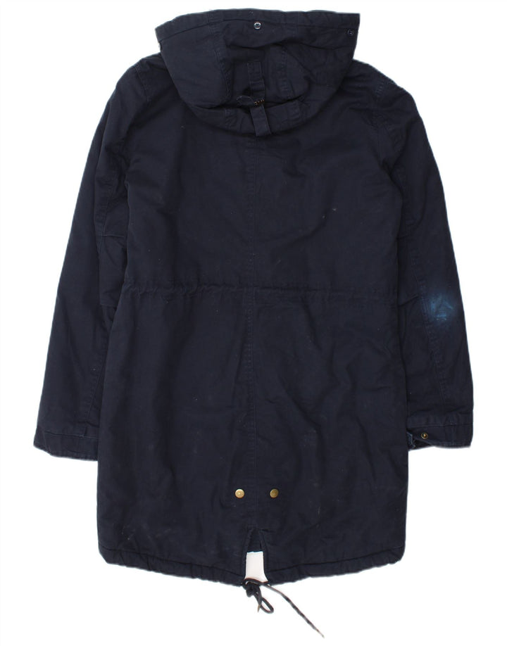 Marks & Spencer Chaqueta Parka Extragrande con Capucha para Hombre UK 8 Small Azul Marino