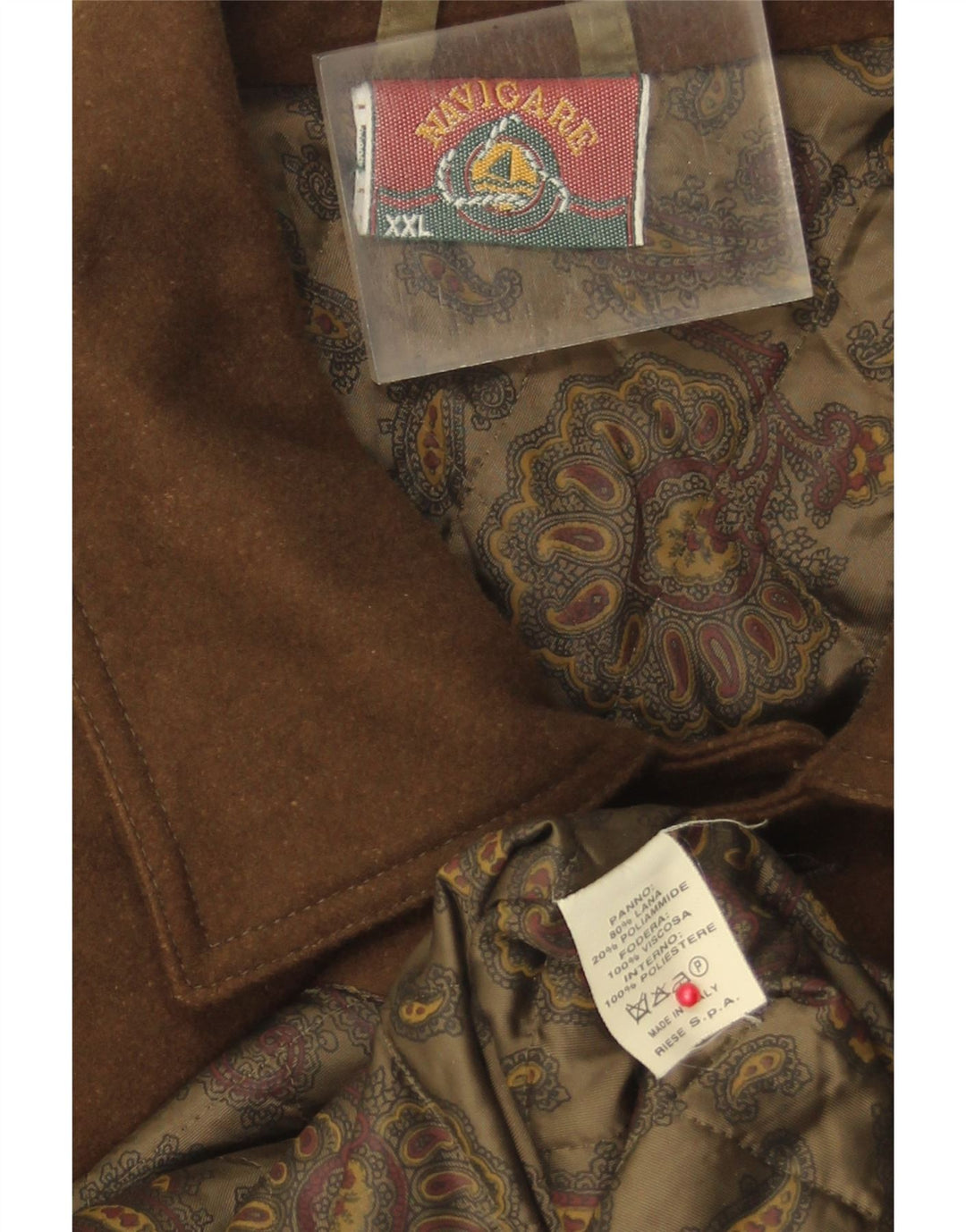 Navigare Abrigo para hombre UK 44 2XL Lana marrón