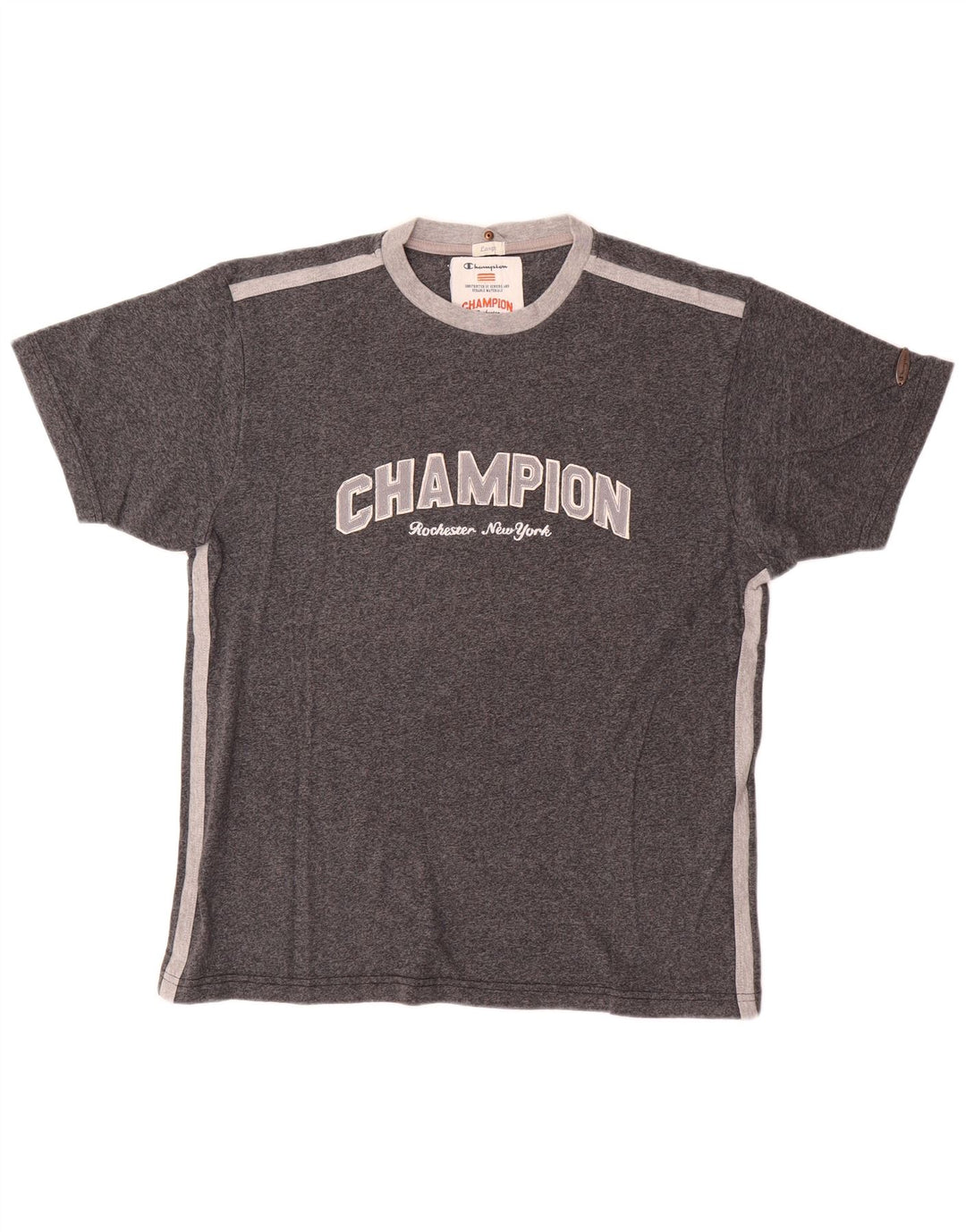 Champion Camiseta Gráfica Para Hombre Top Grande De Algodón Gris
