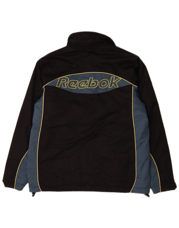 Reebok Chaqueta cortavientos gráfica para hombre UK 34 XS Black Colourblock