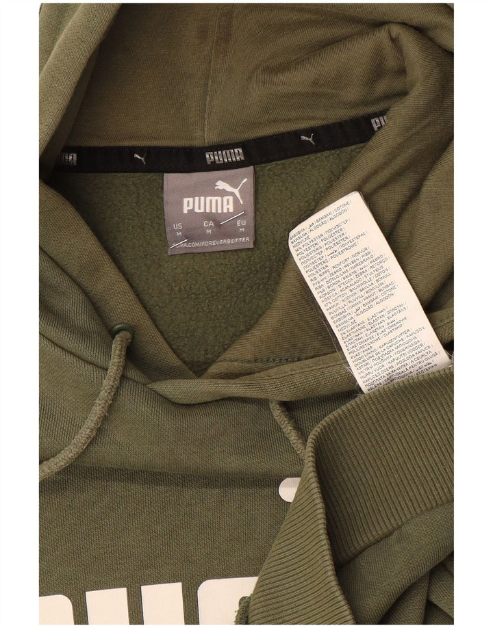 Puma Hombre Sudadera Con Capucha Gráfica Jersey De Algodón Caqui Mediano