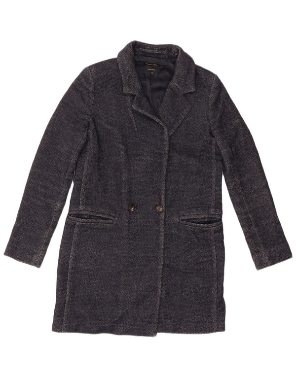 Abrigo Mujer Massimo Dutti EU 36 XS Lana Azul Marino