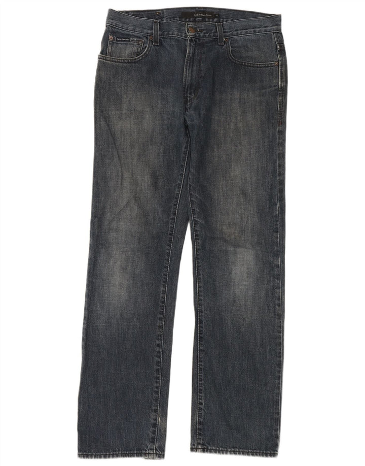 Calvin Klein Jeans rectos para hombre W32 L32 Algodón azul marino