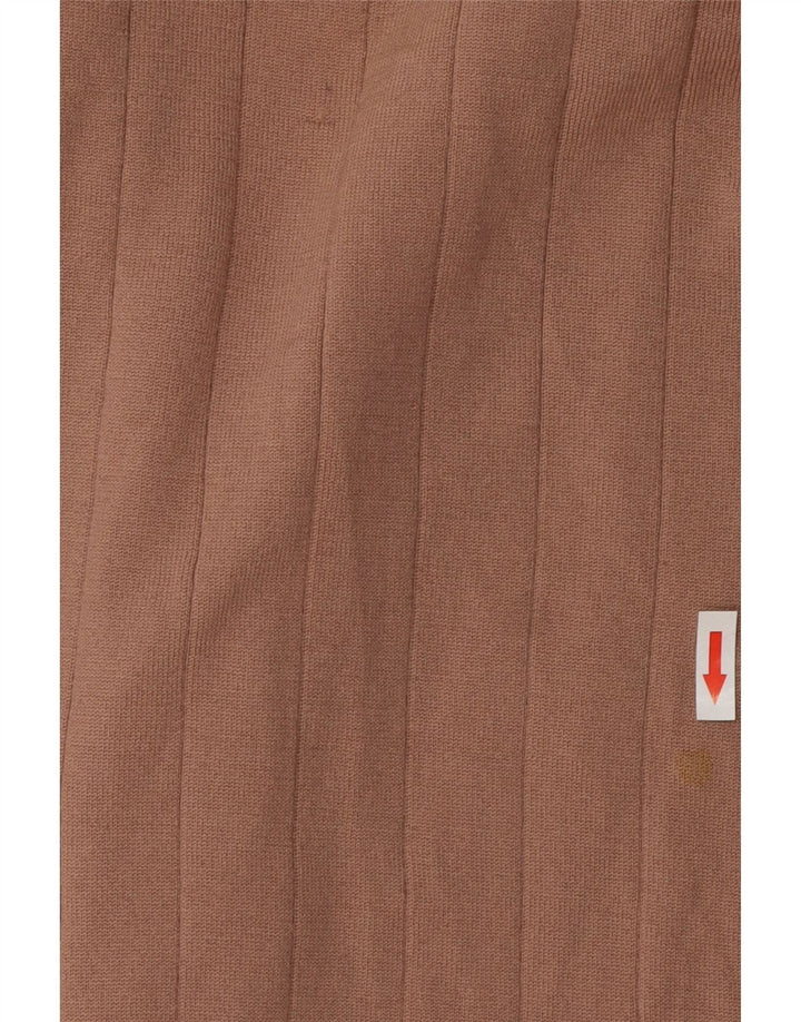 Roberto Cavalli Suéter tipo cárdigan para mujer Reino Unido 12 Mohair marrón medio