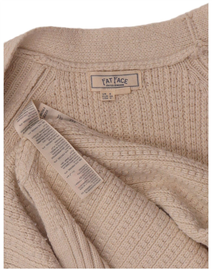 Cárdigan para mujer Fat Face UK 8 Small Beige Viscosa Clásico