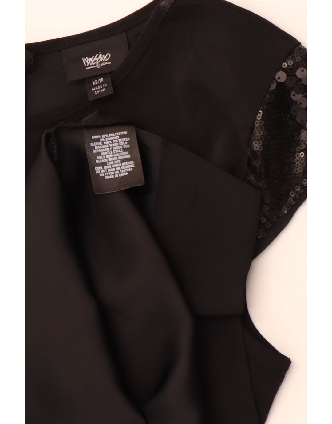 MOSSIMO Vestido recto para mujer UK 6 XS Poliéster negro