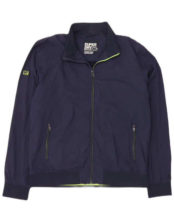 Superdry Chaqueta Bomber para Hombre UK 42 XL Nylon Azul Marino