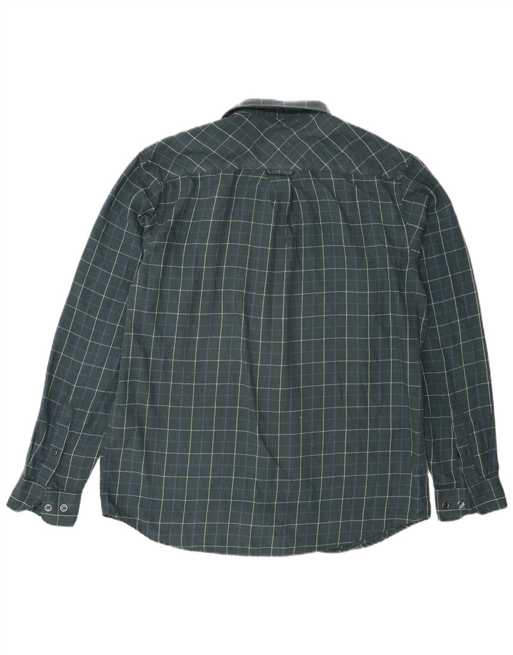 James Pringle Camisa de franela para hombre Poliéster a cuadros verde medio