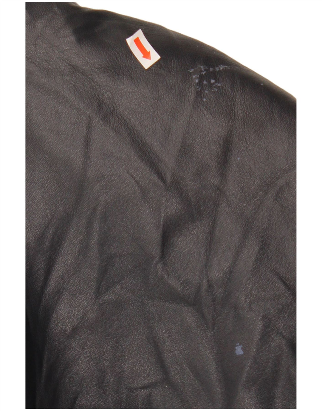 PER ME Chaqueta de cuero para mujer UK 22 2XL Cuero negro