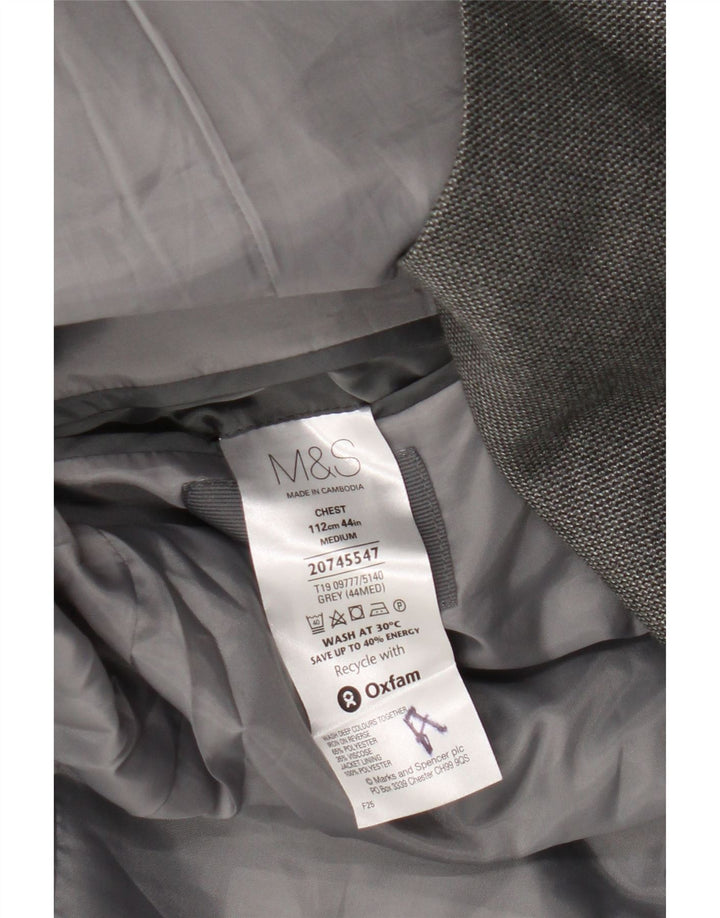 Marks & Spencer Chaqueta tipo blazer con 2 botones para hombre UK 44 2XL Poliéster gris
