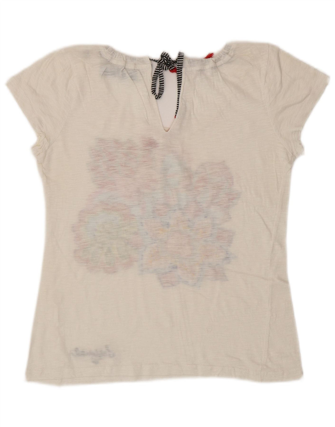 DESIGUAL Camiseta gráfica para mujer Top UK 40 Medium White Floral