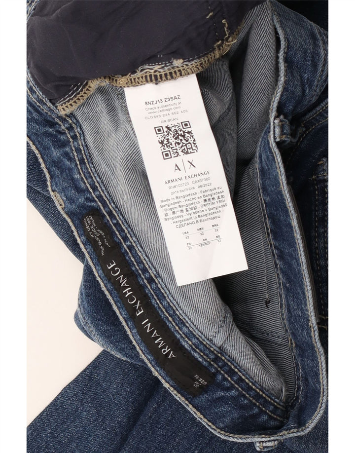 Armani Exchange Vaqueros Slim Mujer W32 L34 Algodón Azul