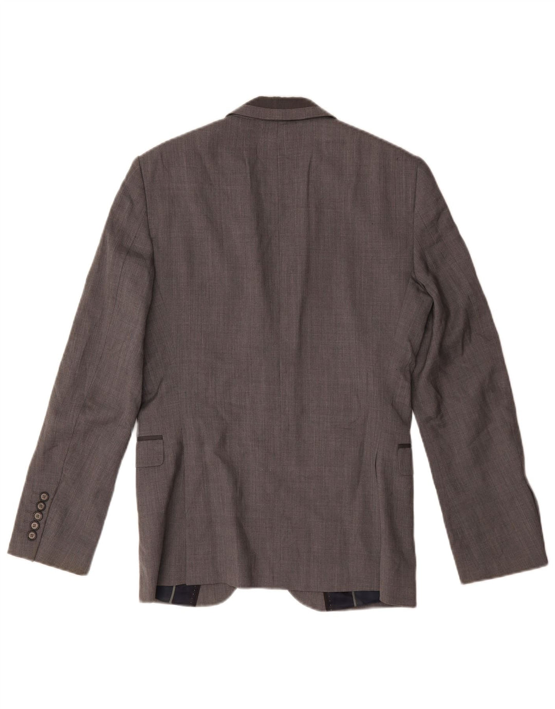 Zara Chaqueta Blazer De 2 Botones Para Hombre UK 38 Lana Gris Medio
