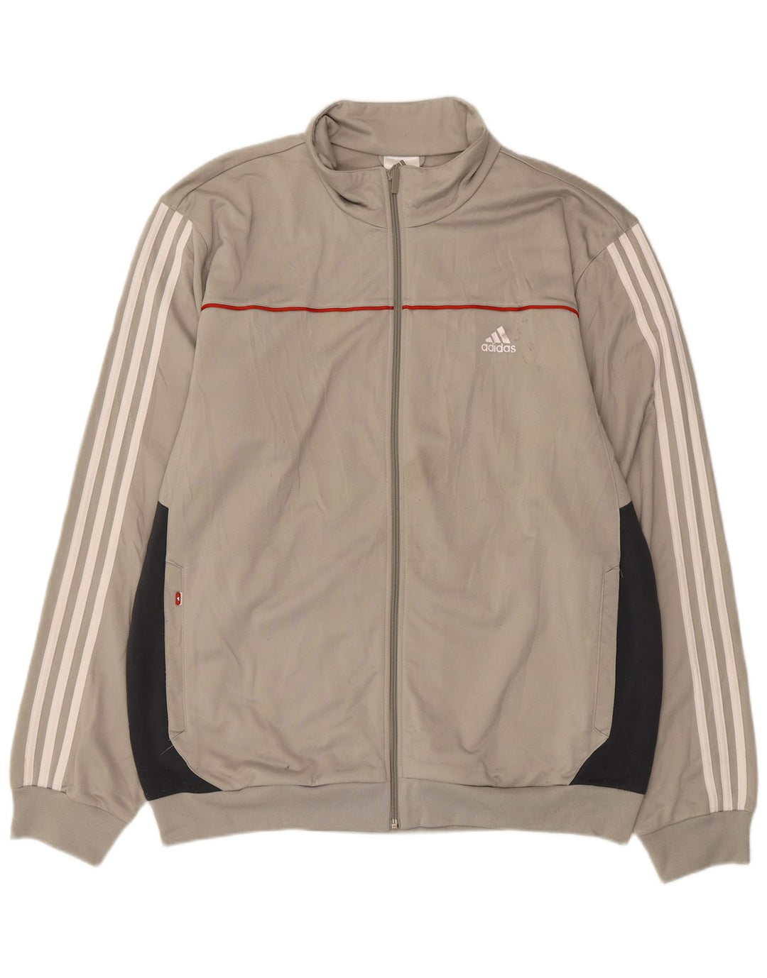Adidas Hombre Chándal Top Jacket XL Gris Colorblock Poliéster