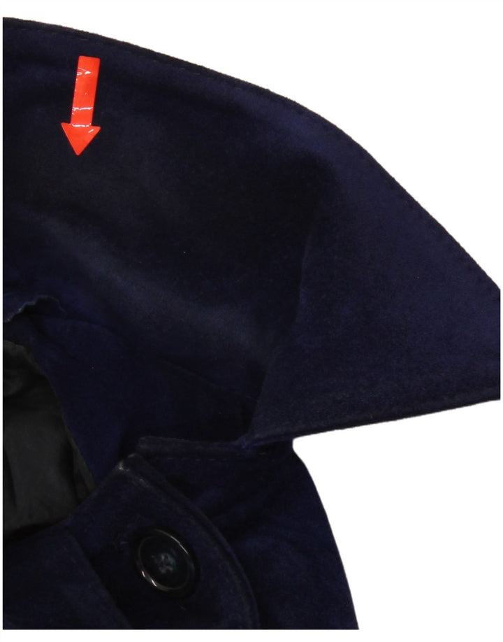 Vintage mujer ante chaqueta Reino Unido 12 azul marino medio