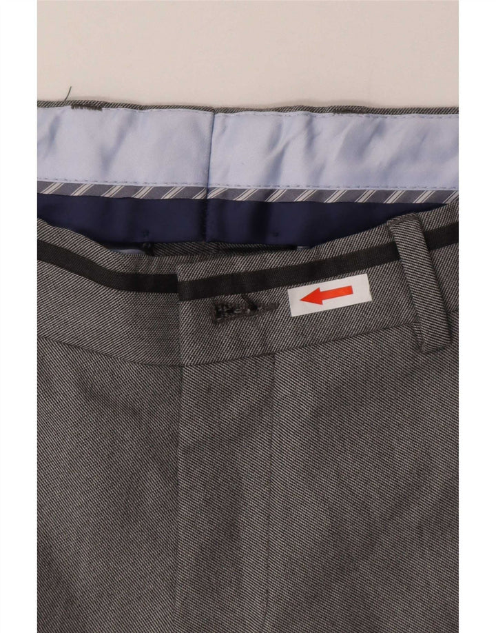 Zara Mens Slim Chino Pantalones EU 38 Medium W30 L33 Poliéster Gris