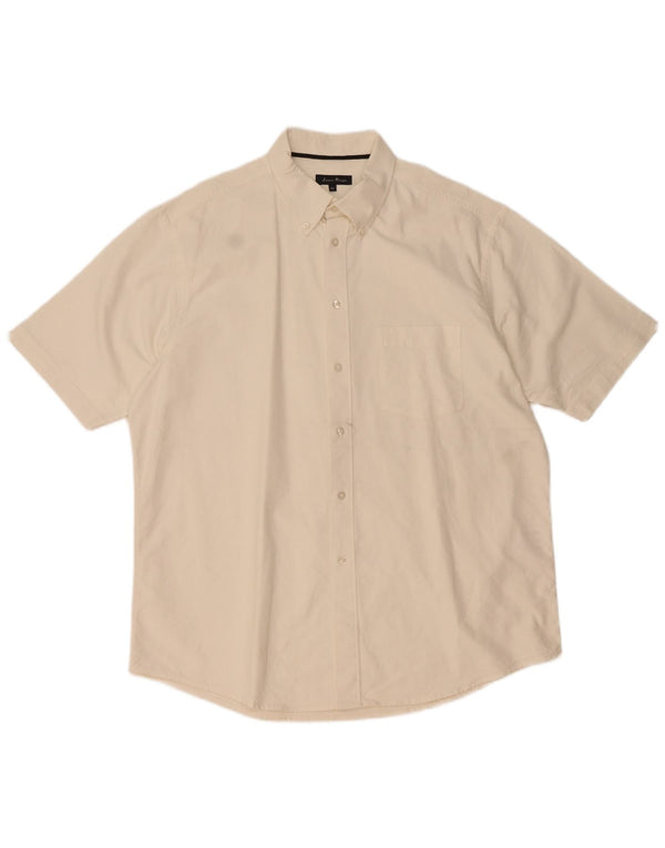 James Pringle Camisa Manga Corta Hombre XL Algodón Blanco