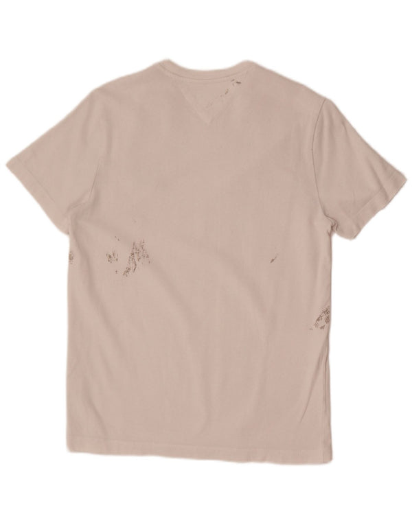 Tommy Hilfiger Camiseta gráfica para hombre Top XS Blanco
