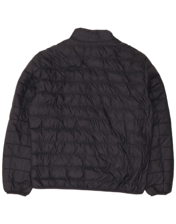 ZARA Chaqueta Acolchada Hombre ES 44 2XL Nylon Negro