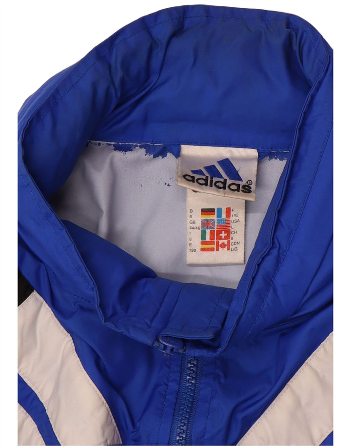 Adidas Chaqueta impermeable para hombre UK 44/46 Large Azul Colorblock Poliamida