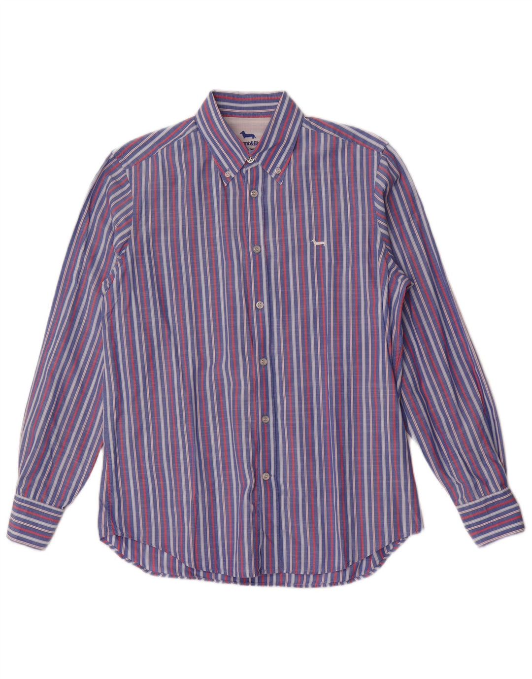 Camisa Harmont & Blaine Hombre Regular Fit Algodón A Rayas Azul Medio