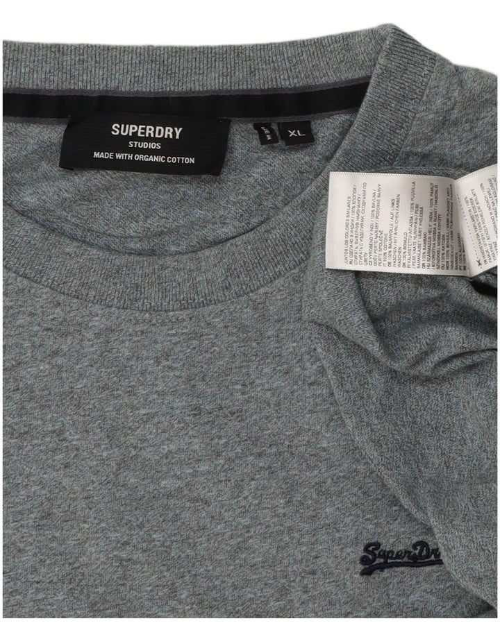 SUPERDRY Camiseta Hombre Top XL Gris Algodón