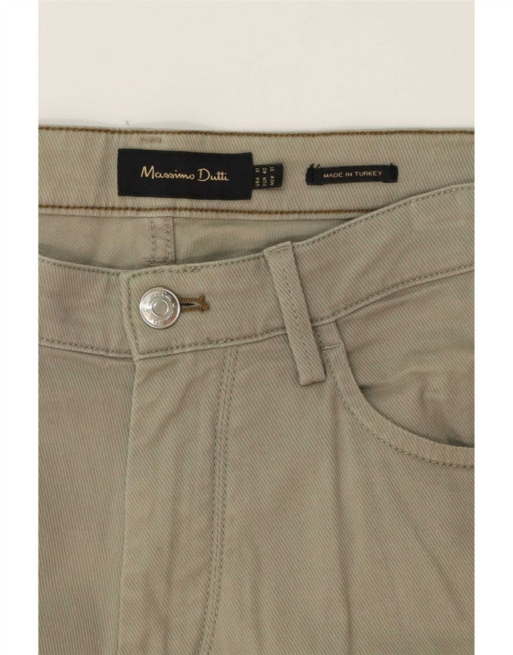 Massimo Dutti Pantalón Casual Recto Hombre EU 40 Medium W31 L30 Gris