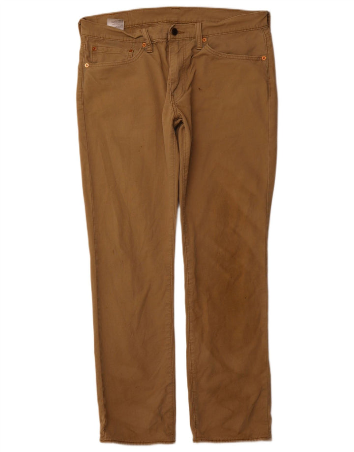 LEVI'S Mens 511 Slim Casual Pantalones W34 L32 Algodón Beige