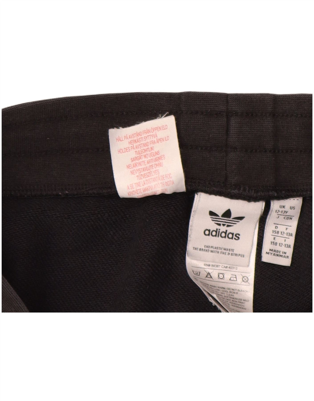 ADIDAS Pantalón Chándal Niña Joggers 12-13 Años Negro Algodón
