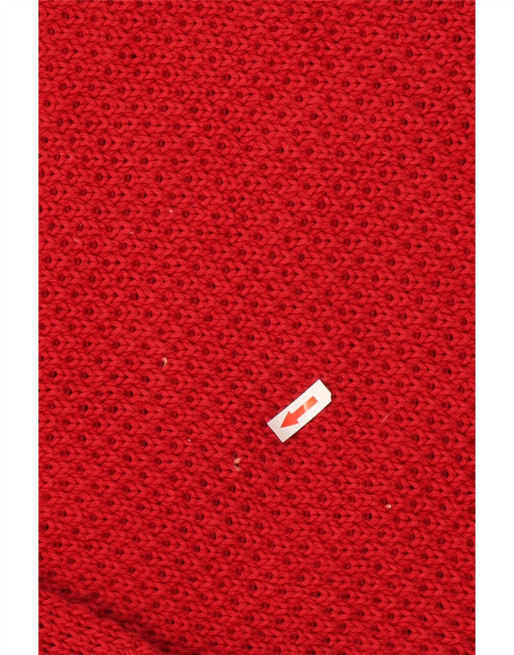 Marks & Spencer Jersey extragrande con cuello barco para mujer, talla 40, color rojo
