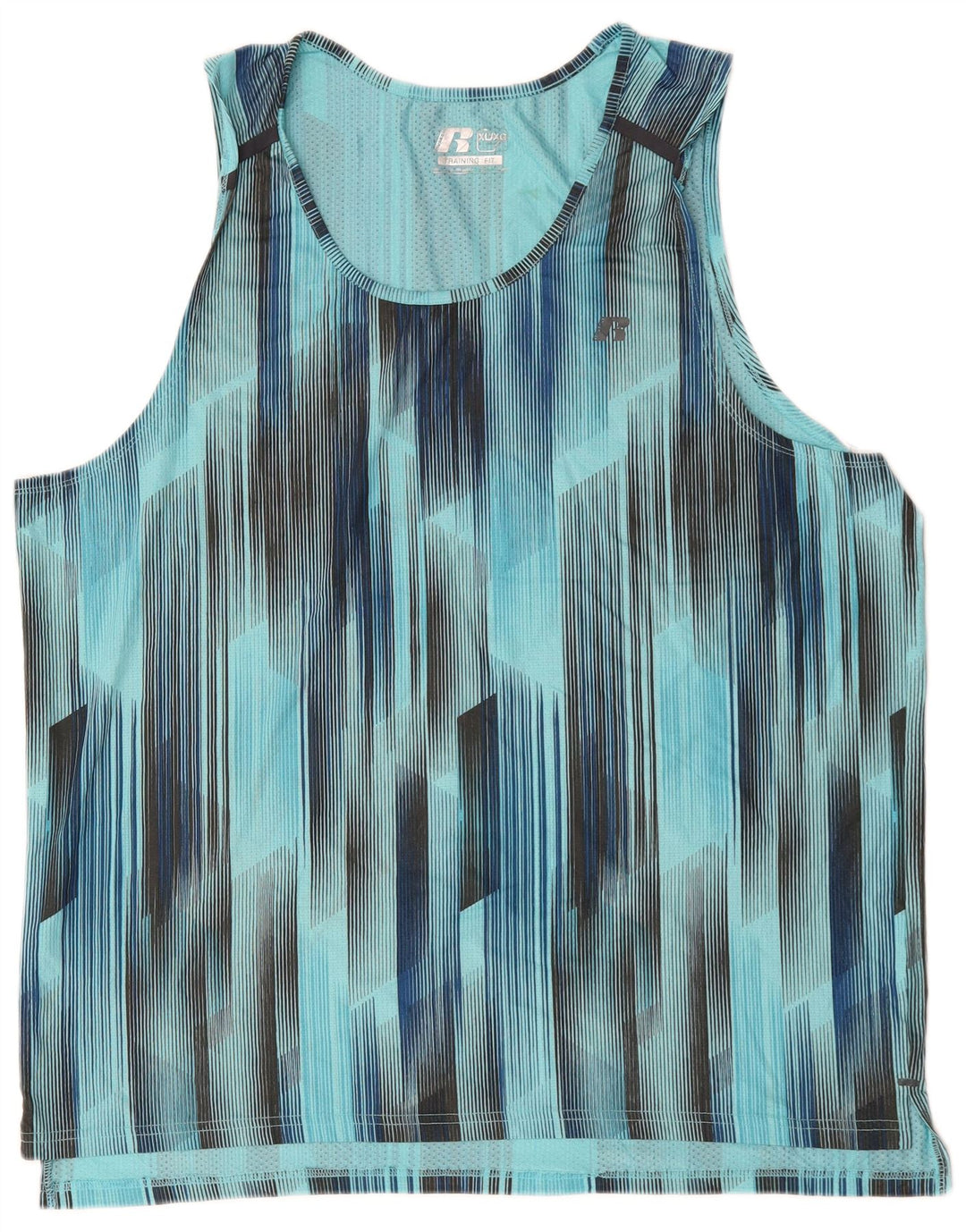 RUSSELL ATHLETIC Camiseta sin mangas para hombre XL Azul Geométrico Poliéster
