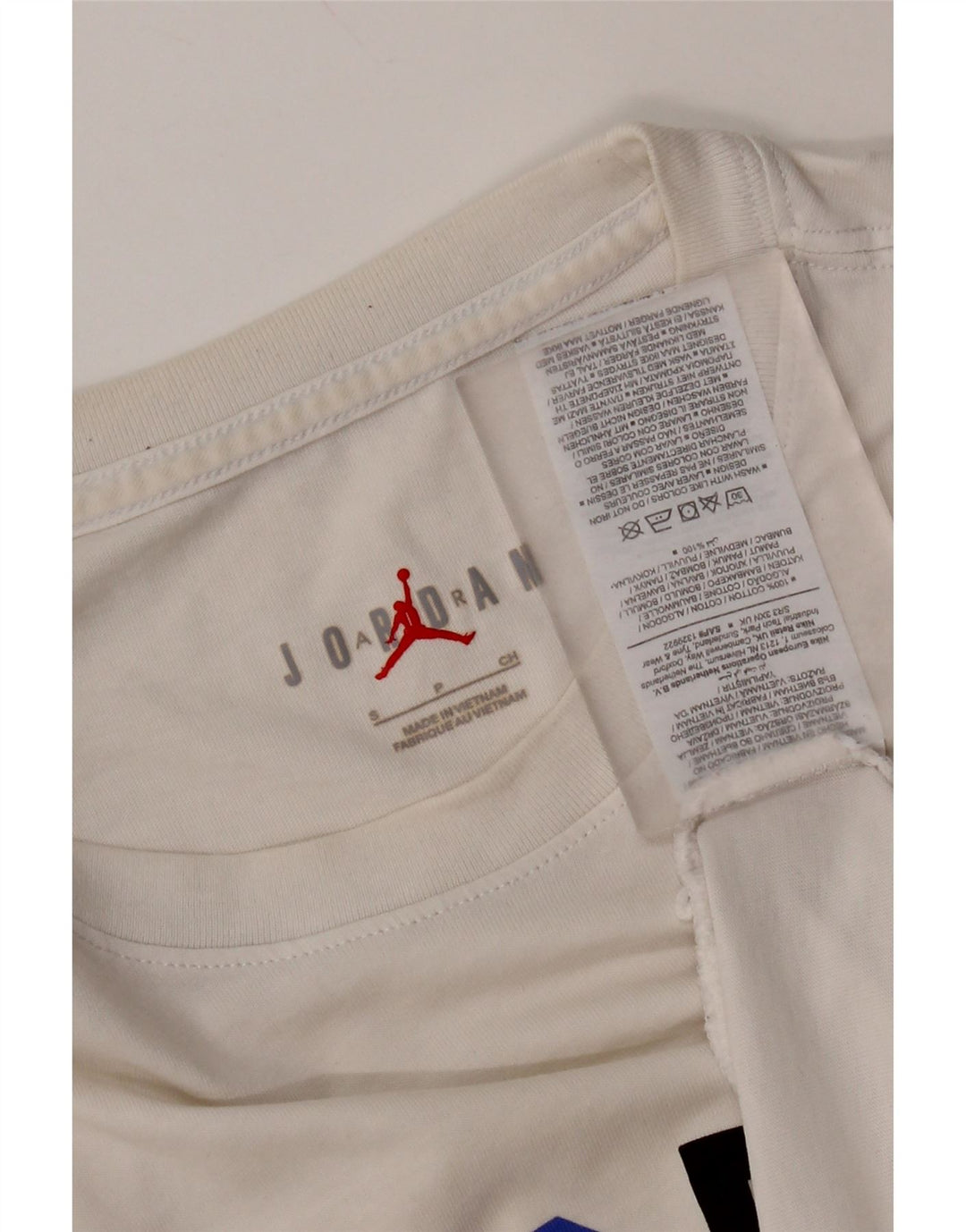 Jordan - Camiseta gráfica para hombre, talla pequeña, algodón blanco