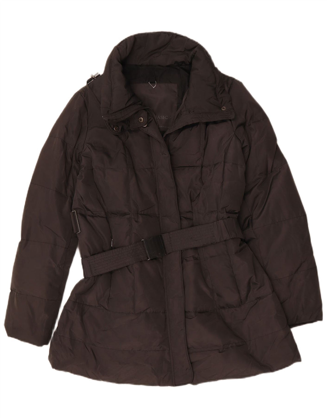 Zara Mujer Chaqueta Acolchada ES 40 XL Poliéster Negro